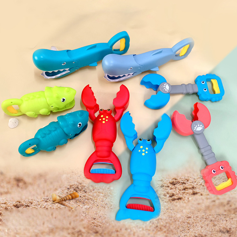 Kids Outdoor Nature Play - ที่ตักทรายอาบน้ำเด็ก ของเล่นชายหาดรูปกรงเล็บกุ้งมังกร ของเล่นเด็กสำหรับเล่นกลางแจ้งในสระน้ำ ของเล่นเสริมพัฒนาการฤดูร้อน น่ารัก ทนทาน