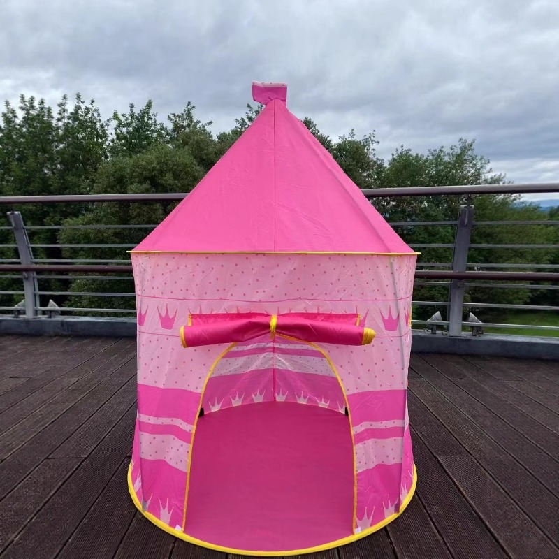 Kids Outdoor Tent - เด็กเล่นเต็นท์ปราสาท Yurt เด็ก Interactive Playhouse เจ้าหญิงสีชมพู