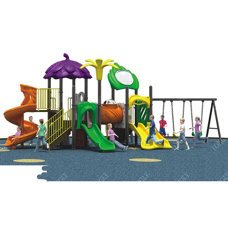 Kids Outdoor Swing And Slide - สไลเดอร์เด็กอเนกประสงค์ LLDPE พร้อมชิงช้า สำหรับสวน บ้านพักอาศัย โรงเรียน