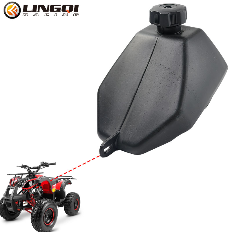 Kids Outdoor Quad - ถังน้ำมันเชื้อเพลิง LINGQI สีดำ สำหรับรถเอทีวีขนาดเล็ก 49cc 50cc