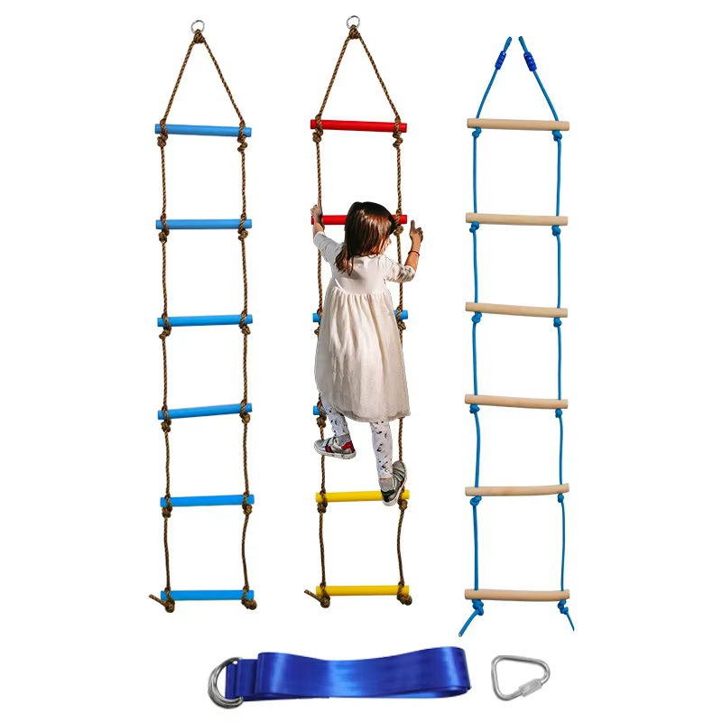 Kids Outdoor Nature Play - บันไดปีนป่ายสำหรับเด็ก ขนาด 6.6 ฟุต สำหรับชุดเล่นในร่ม บ้านต้นไม้กลางแจ้ง