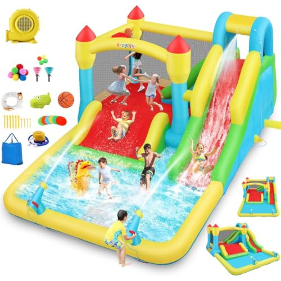 บ้านลมเป่าลมสำหรับเด็กเล่นน้ำก - Kids Outdoor Climbing บทวิจารณ์และราคา