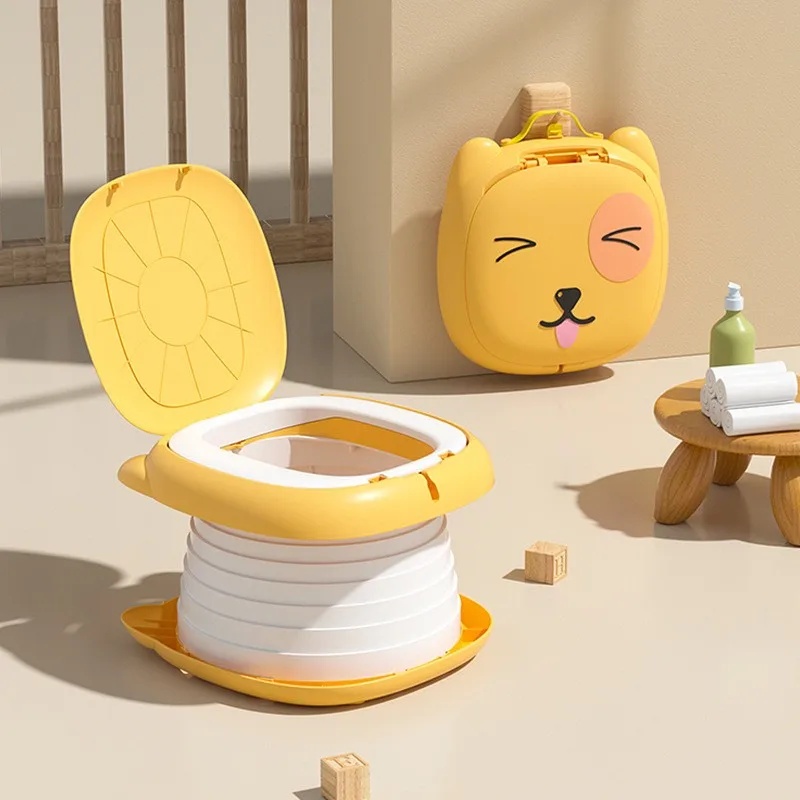กระโถนฝึกเด็กแบบพับได้ พกพาสะด - Kids Outdoor Urinal บทวิจารณ์และราคา
