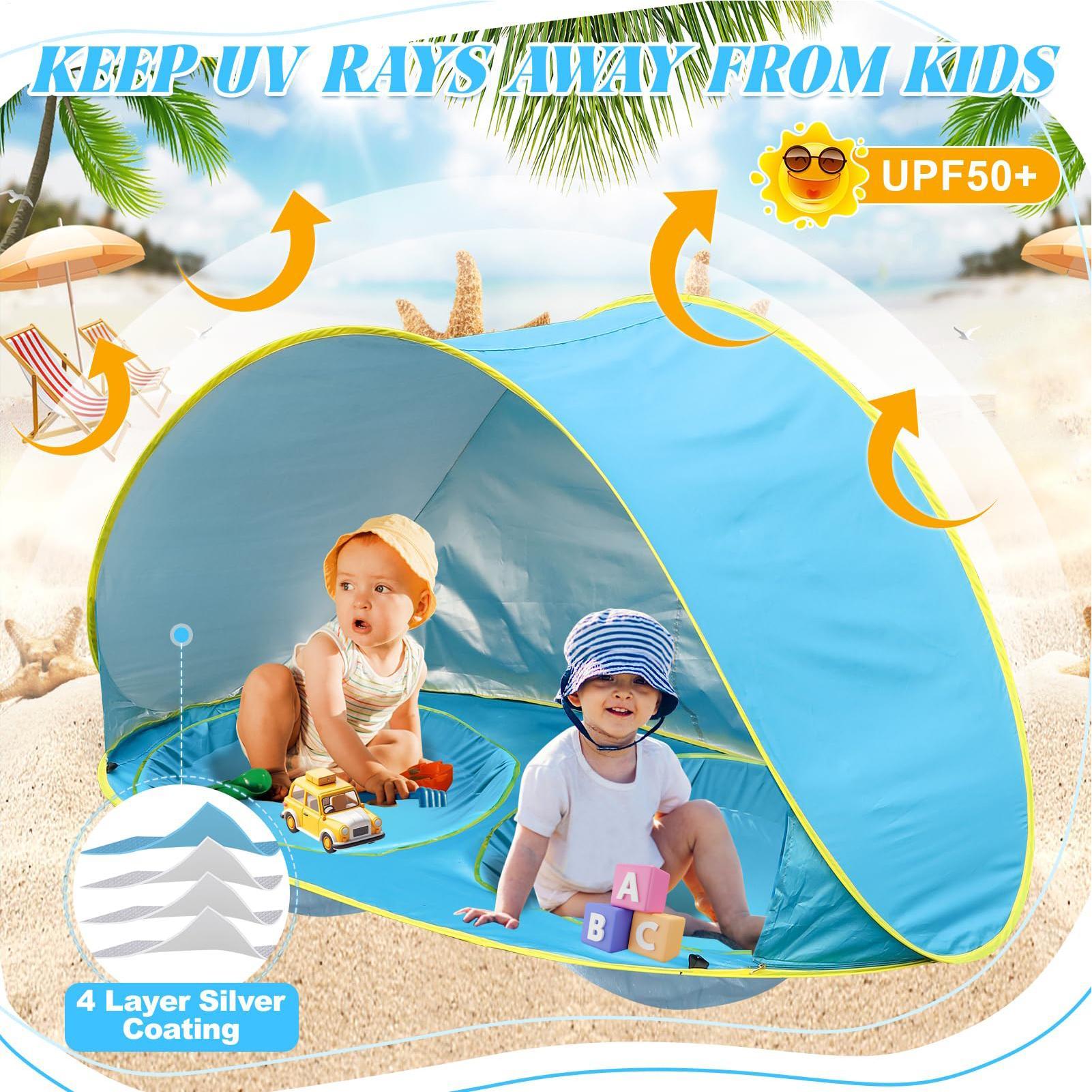 เต็นท์ชายหาดสำหรับเด็กพร้อมสระ - Kids Outdoor Tent บทวิจารณ์และราคา