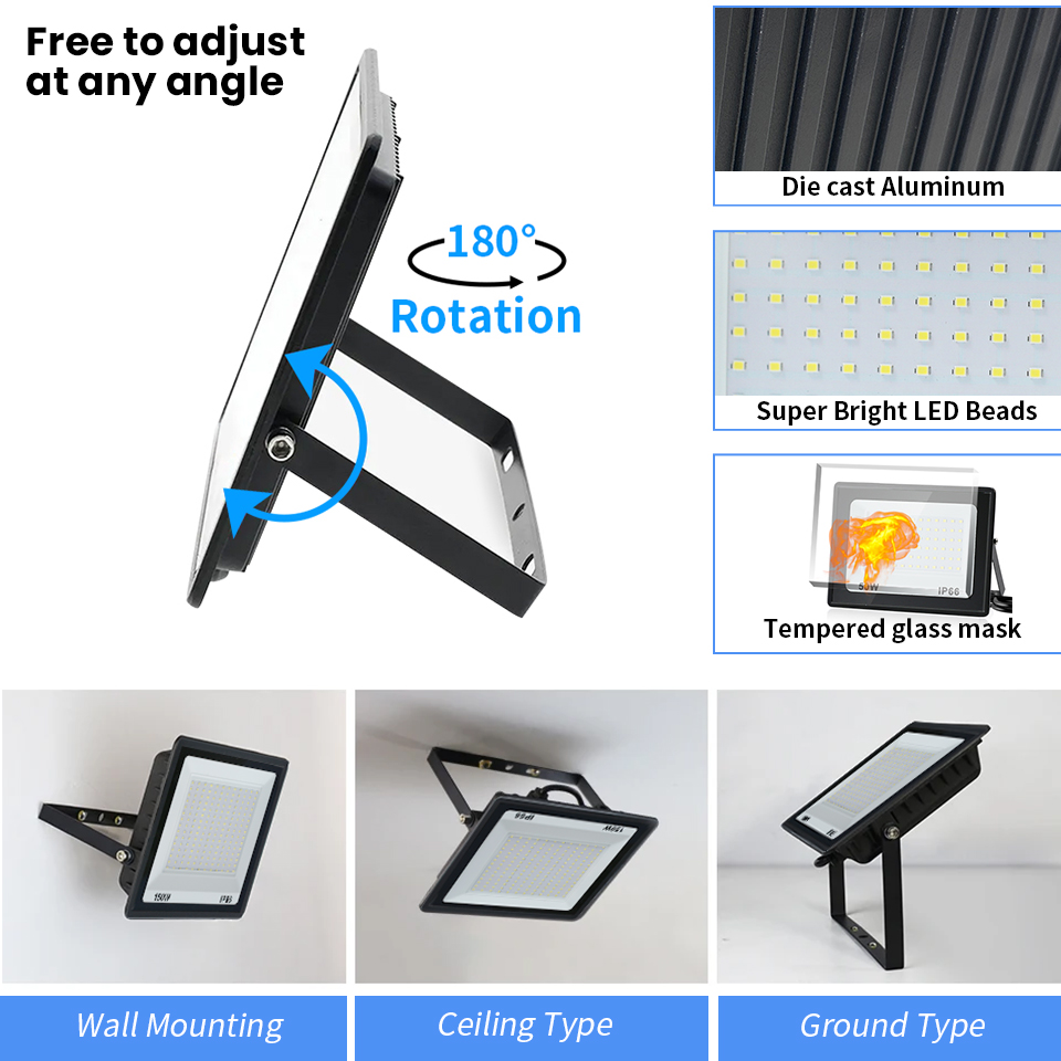 LED Floodlight AC220V 110V 10- - Balance Beam Outdoor บทวิจารณ์และราคา