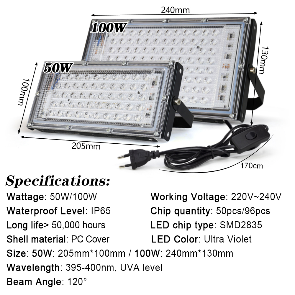 UV ไฟ LED น้ําท่วม 50W 100W 15 - Balance Beam Outdoor บทวิจารณ์และราคา