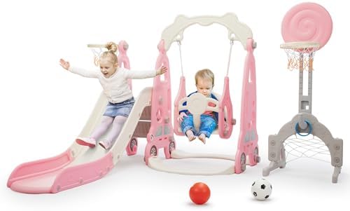ชุดสไลเดอร์และชิงช้า 6 in 1 สำ - Kids Outdoor Swing And Slide บทวิจารณ์และราคา