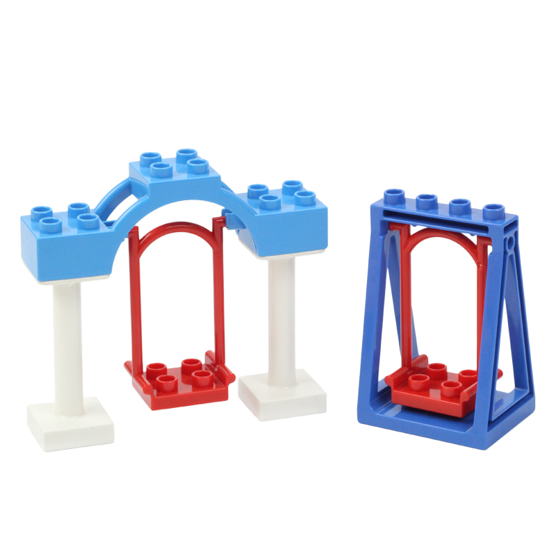 บล็อกอาคารขนาดใหญ่สนามเด็กเล่น - Kids Outdoor Swing And Slide บทวิจารณ์และราคา