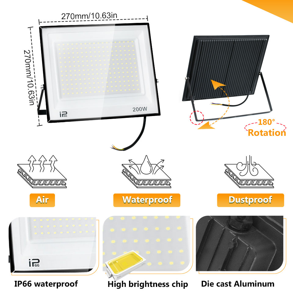 ไฟ LED น้ําท่วม IP66 กันน้ํา 1 - Balance Beam Outdoor บทวิจารณ์และราคา