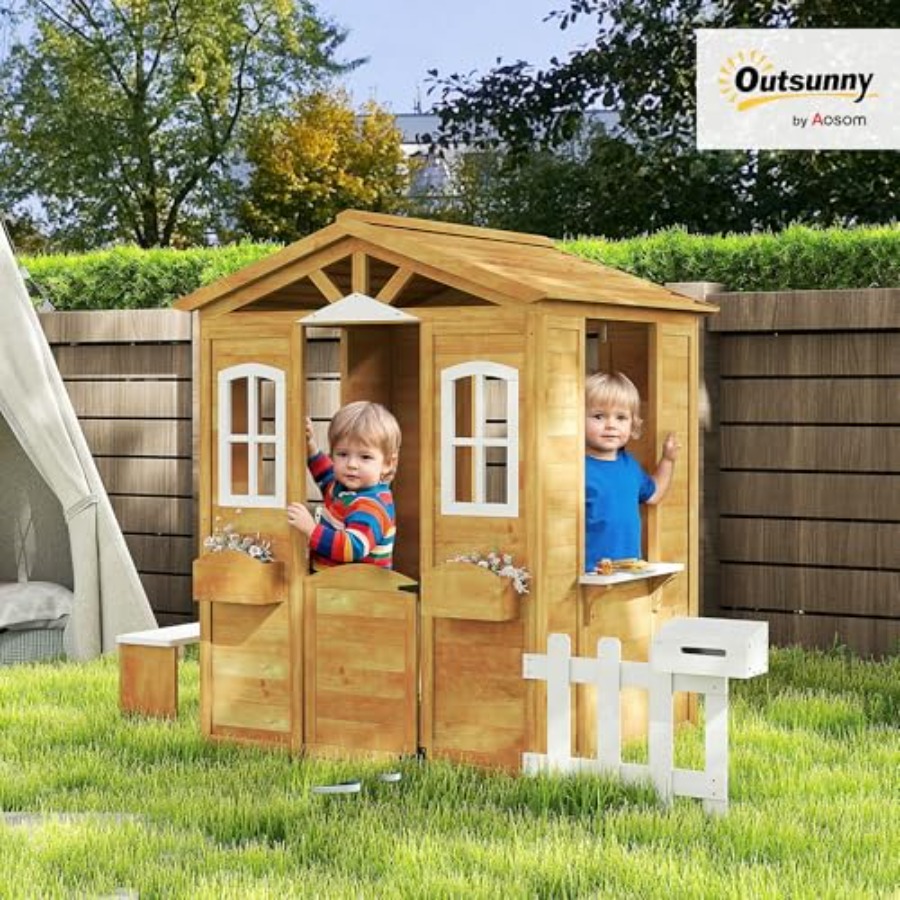 บ้านเด็กเล่นกลางแจ้งสำหรับเด็ก - Kids Outdoor Nature Play บทวิจารณ์และราคา