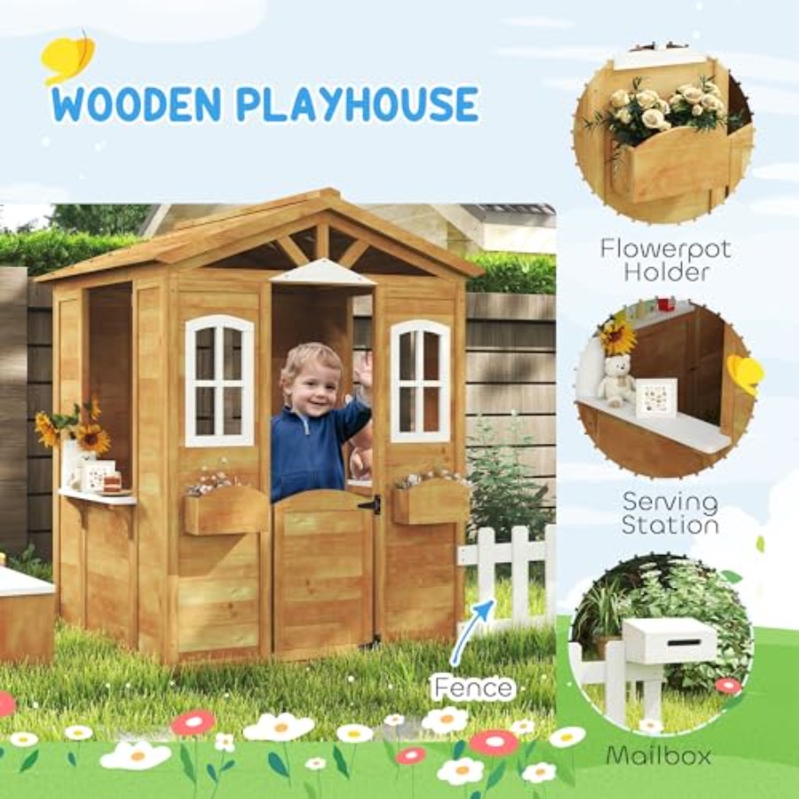 บ้านเด็กเล่นกลางแจ้งสำหรับเด็ก - Kids Outdoor Nature Play บทวิจารณ์และราคา