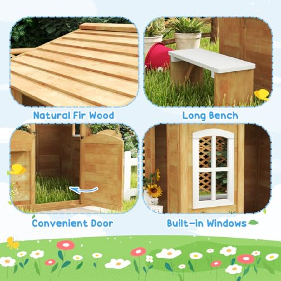 บ้านเด็กเล่นกลางแจ้งสำหรับเด็ก - Kids Outdoor Nature Play บทวิจารณ์และราคา